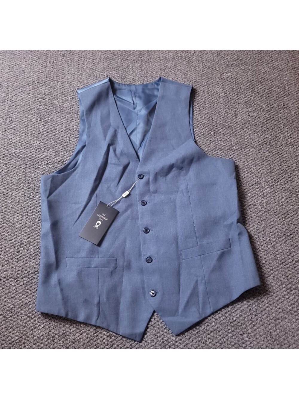 The Groomsman Suit Vest Mens 40 Tall Light Blue Formal Supply Dress Wedding Shop